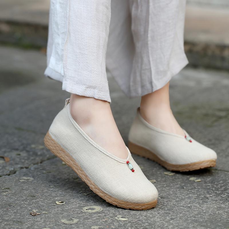 Vintage Flat Cotton Line Canvas Casual Shoes