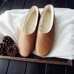 Winter Retro Handmade Leather Furred Casual Shoes