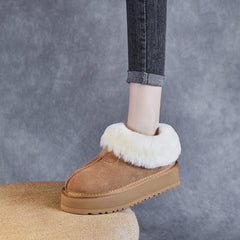 Winter Retro Suede Flat Thick Soled Casual Shoes