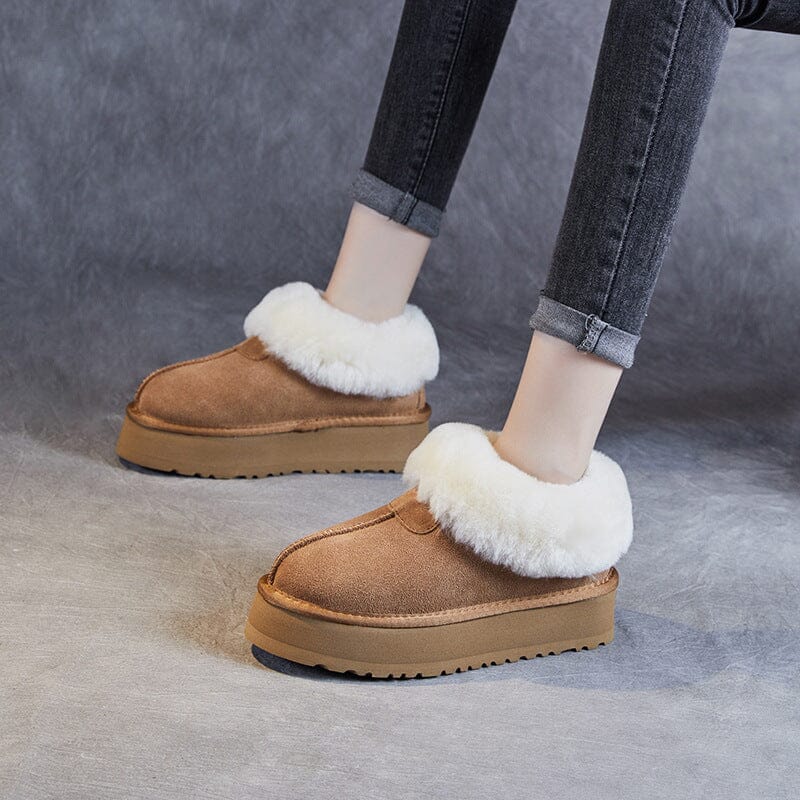 Winter Retro Suede Flat Thick Soled Casual Shoes