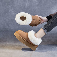 Winter Retro Suede Flat Thick Soled Casual Shoes