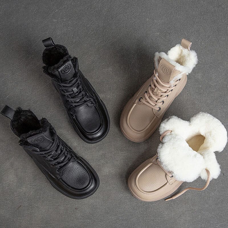 Winter Retro Woolen Warm Snow Boots