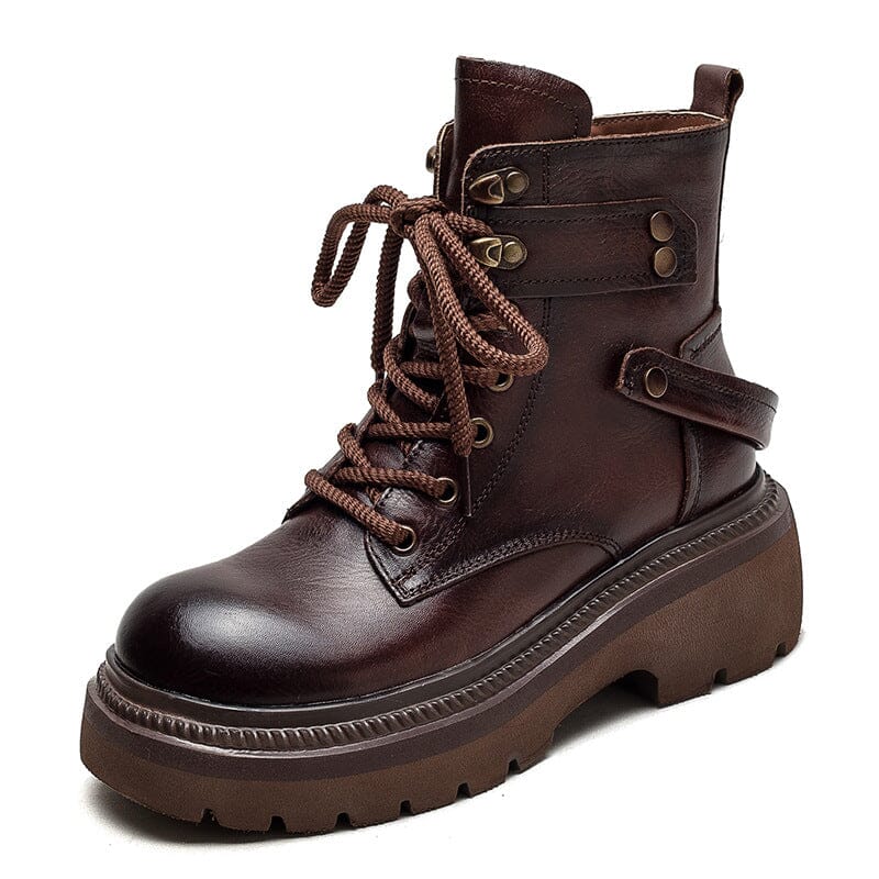 Women Autumn Classic Retro Leather Boots