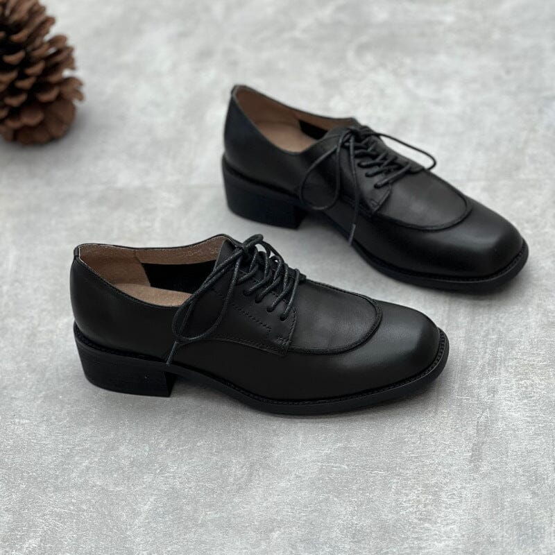 Women Autumn Retro Classic Leather Casual Shoes