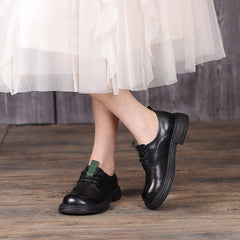 Women Autumn Retro Leather Casual Shoes