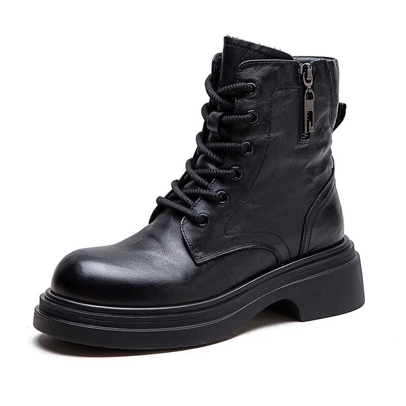 Women Autumn Winter Retro Soft Leather Boots