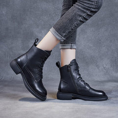 Women Classic Soft Leather Minimalist Casual Boots