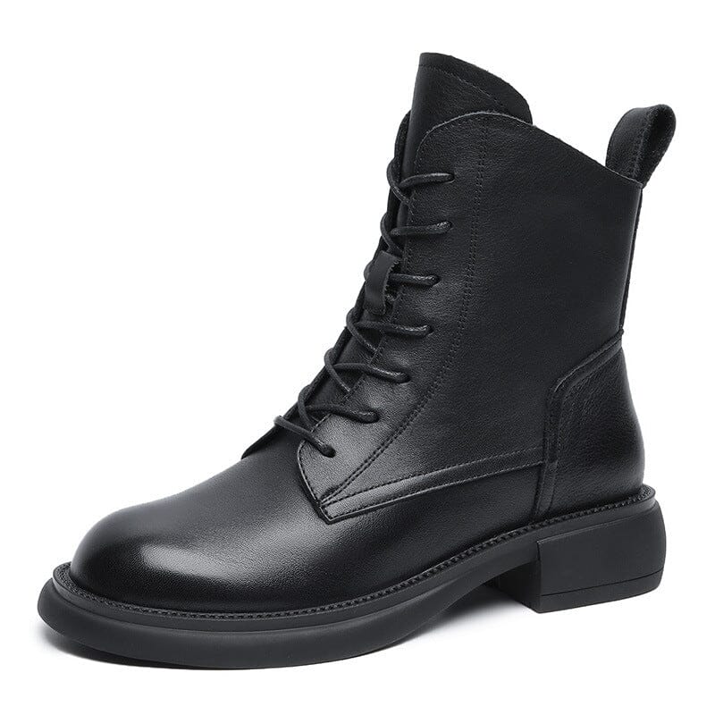 Women Classic Soft Leather Minimalist Casual Boots