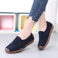 Women Comfort Casual Leather Flat Shoes