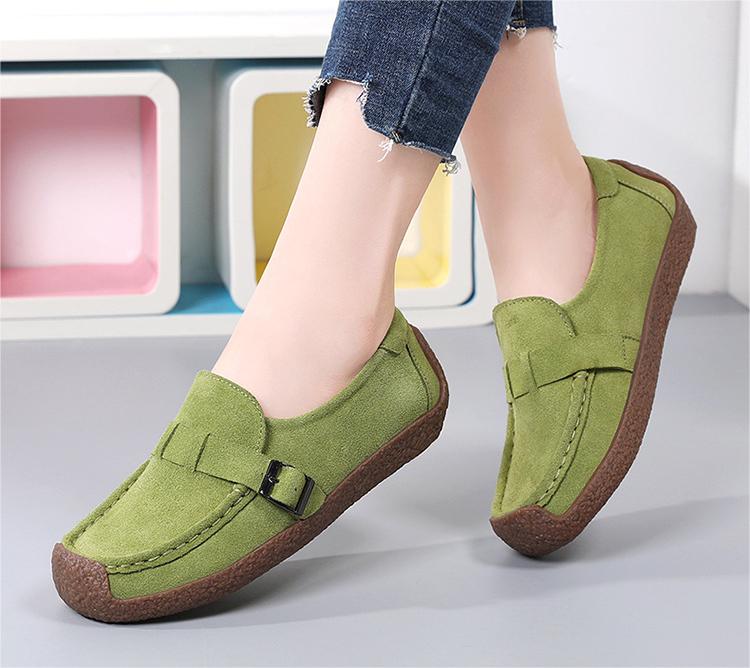 Women Comfort Casual Leather Flat Shoes