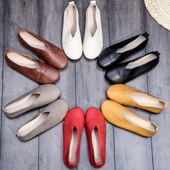 Women Daily Casual Slip On Round Toe Flats Shoes Plus Size