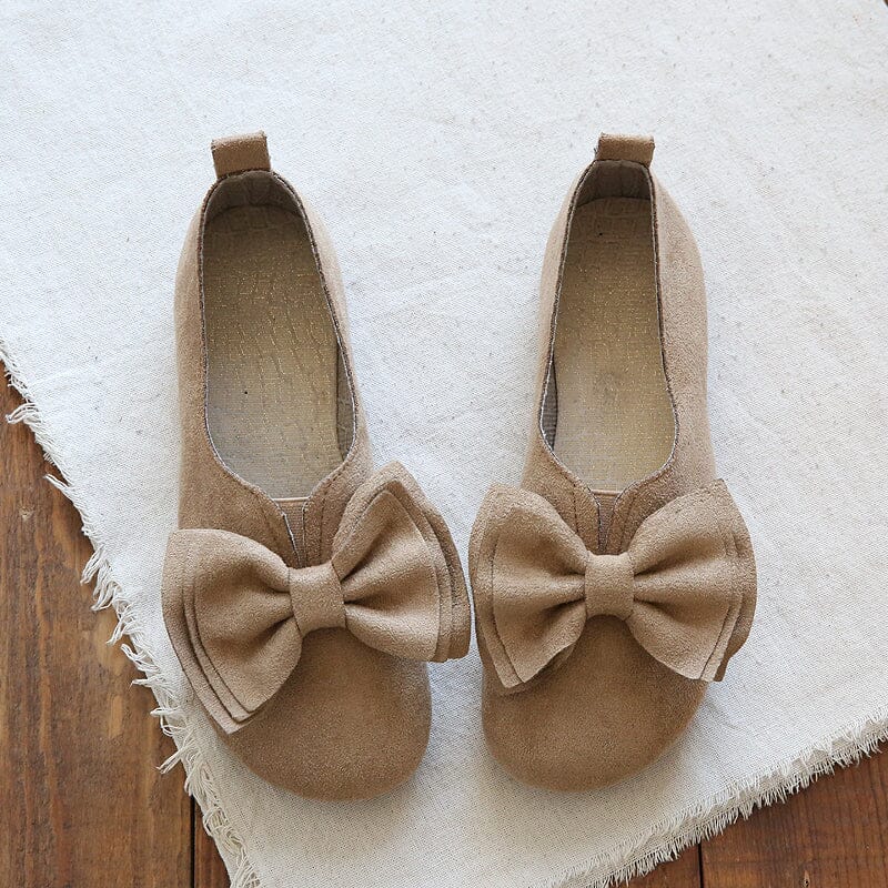 Women Retro Bowknot Soft Casual Shoes