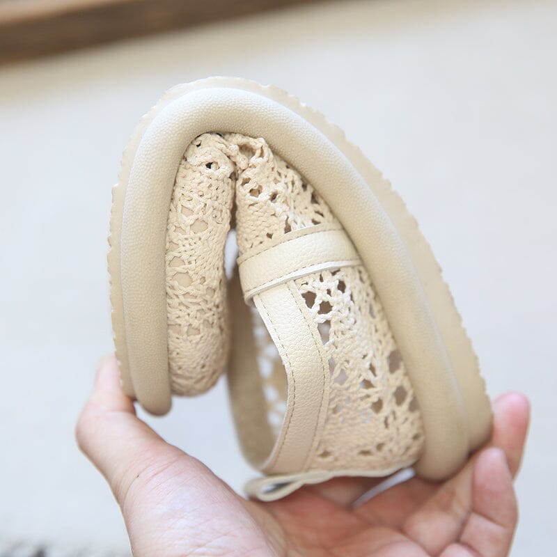 Women Retro Hollow Canvas Summer Flat Casual Shoes