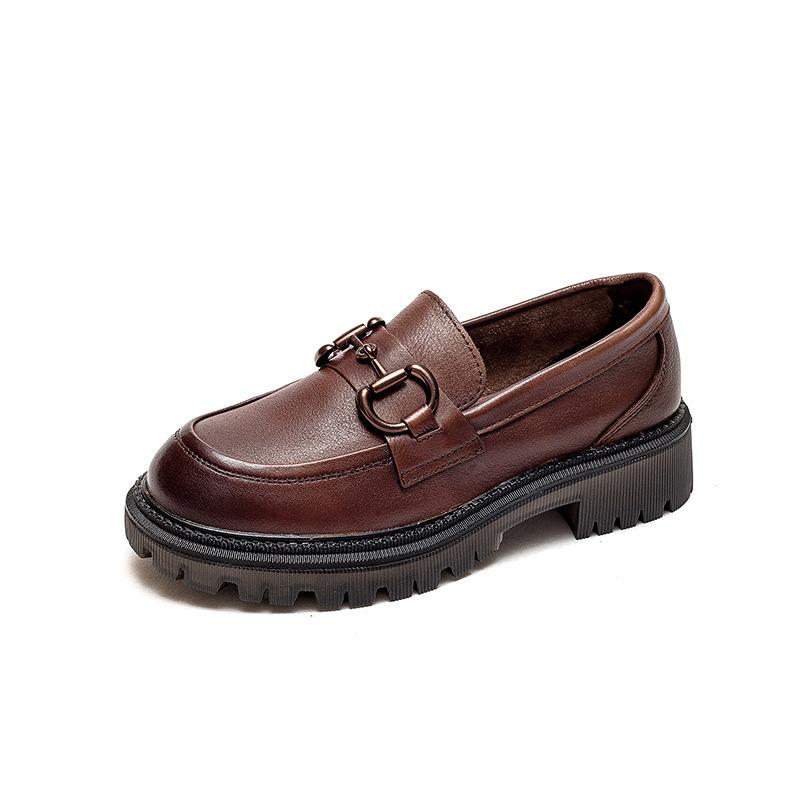 Women Retro Leather Marten Casual Shoes