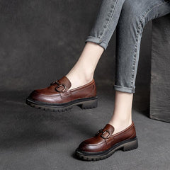 Women Retro Leather Marten Casual Shoes