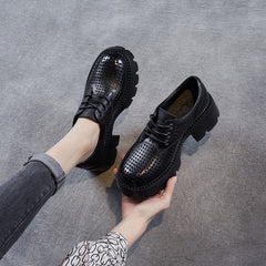 Women Summer Hollow Leather Casual Shoes