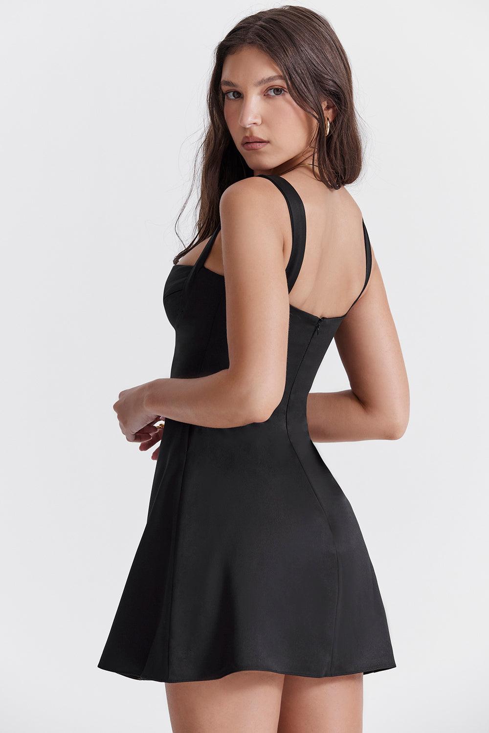 Wrap Charm Dress - Black