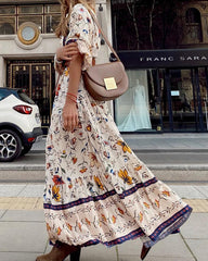 Trendy Print Bohemian Long Dress