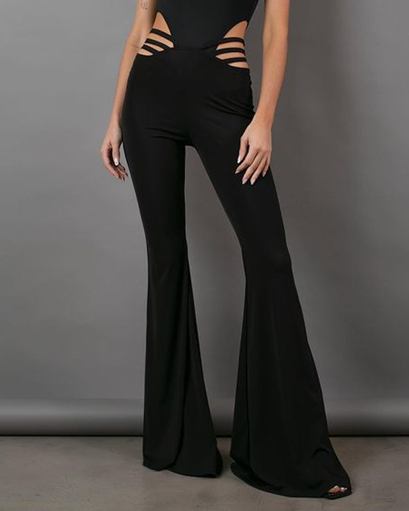 Fashion Solid Color Strapless Jumpsuit