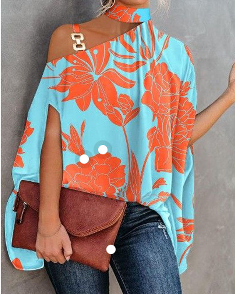 Fashion Casual Printed Short Sleeve Top