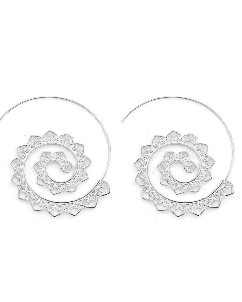 Exaggerated Alloy Round Earrings