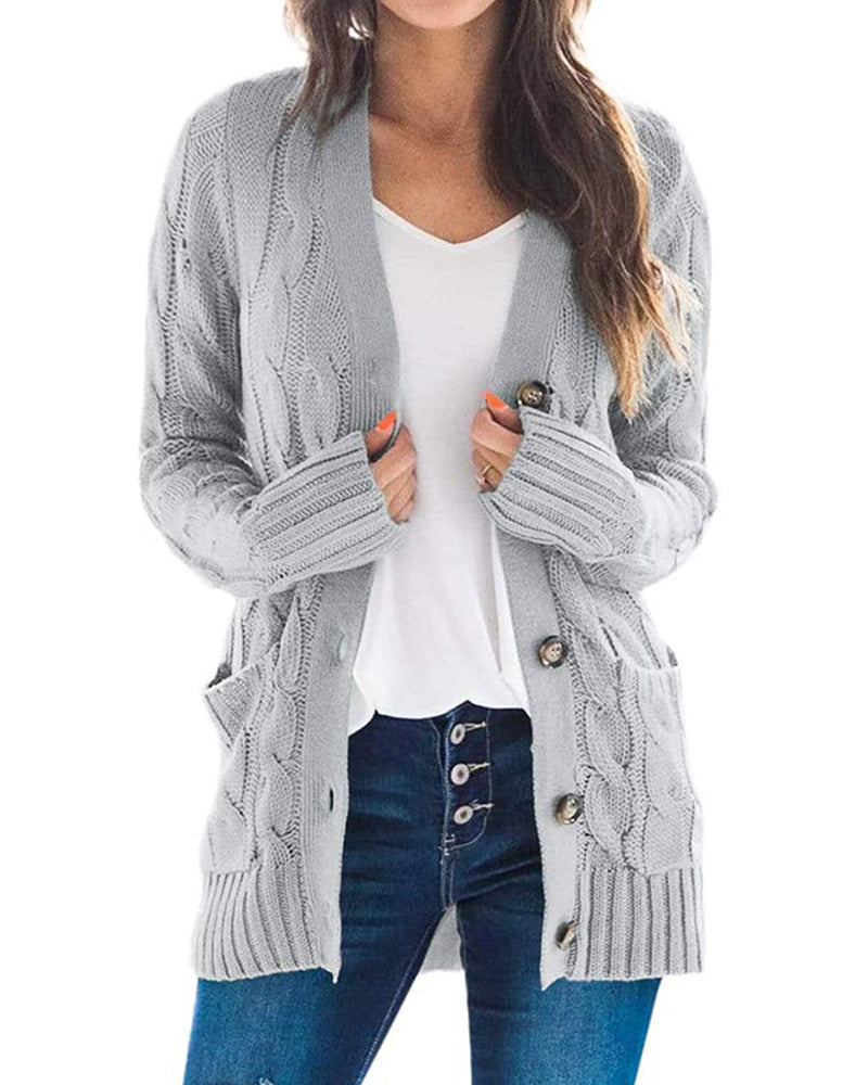 Fashion Casual Long Sleeve Sweater Jacket