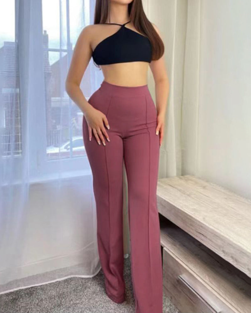 Casual Solid Color Pencil Pants