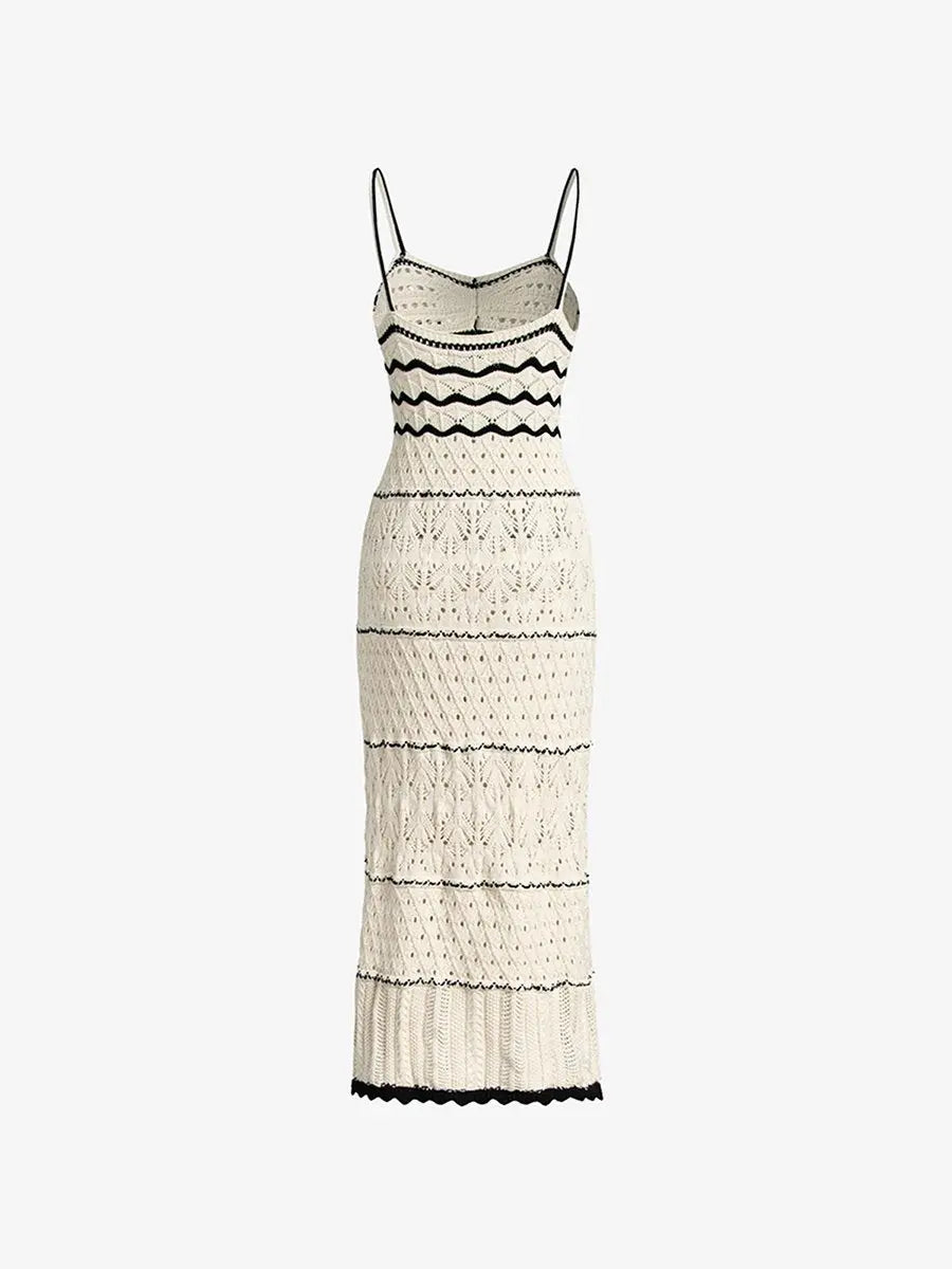 Cami Wave Knitted Slim Fit Midi Dress