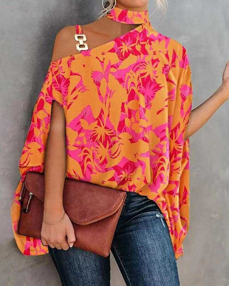 Fashion Casual Printed Short Sleeve Top