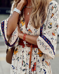 Trendy Print Bohemian Long Dress