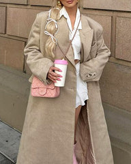 Solid Color Casual Straight Style Coat