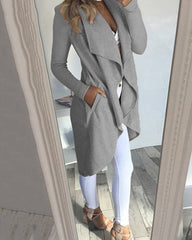 Solid Color Lapel Jacket