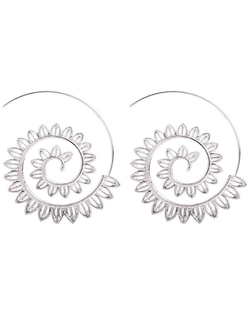 Exaggerated Alloy Round Earrings