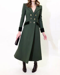 Fashionable Lapel Double Breasted Dress Coat