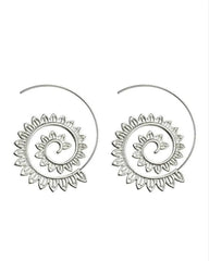 Exaggerated Alloy Round Earrings