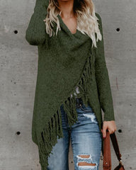 Fashion Fringe Knit Sweater Cardigan