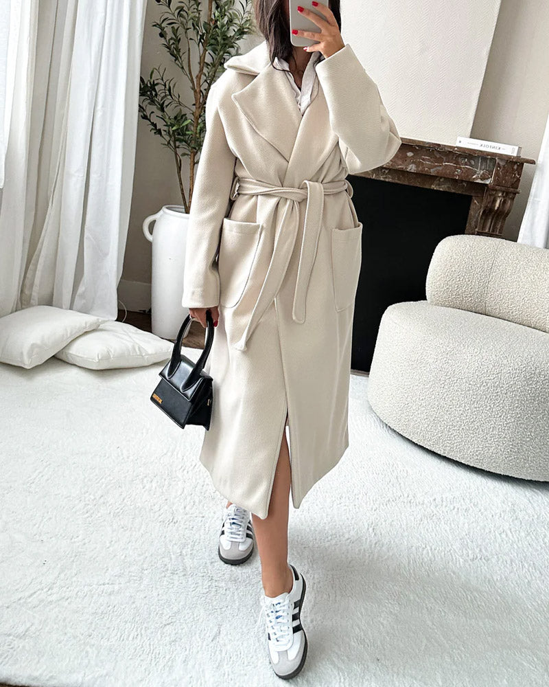 Solid Color Casual Fashion Coat