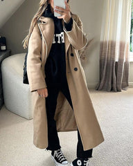 Solid Color Casual Fashion Woolen Coat