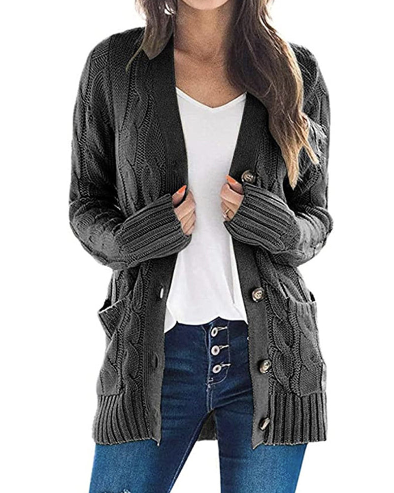 Fashion Casual Long Sleeve Sweater Jacket