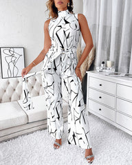 Sleeveless Skinny Ladies Jumpsuit