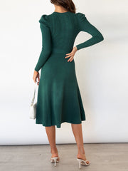 Bubble Long Sleeve Knit Dress