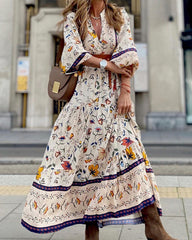 Trendy Print Bohemian Long Dress