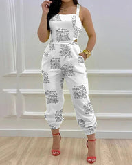 Suspender Open Back High Waist Jumpsuit