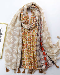 Fashion Print Silk Scarf Shawl