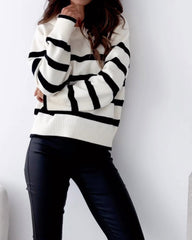 Solid Color Knitted Pullover Fashion Sweater