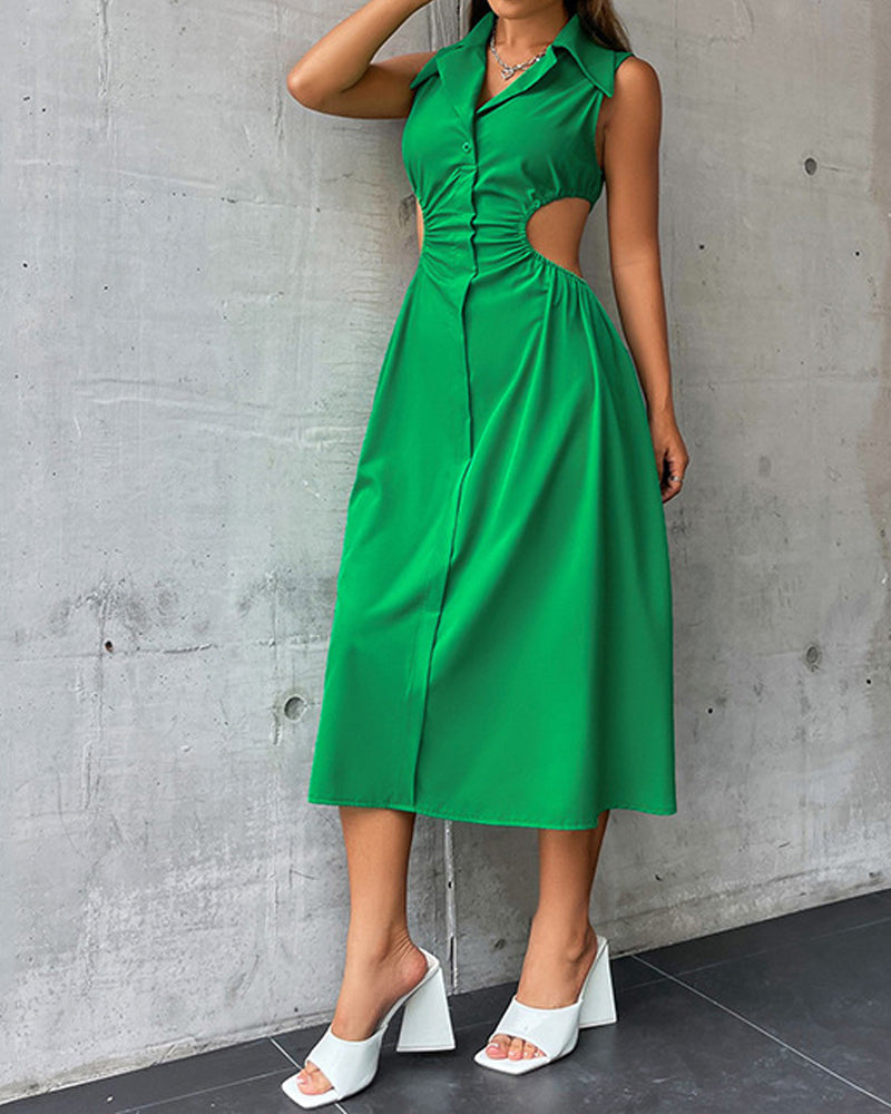 Fashion Solid Color Strapless Dress