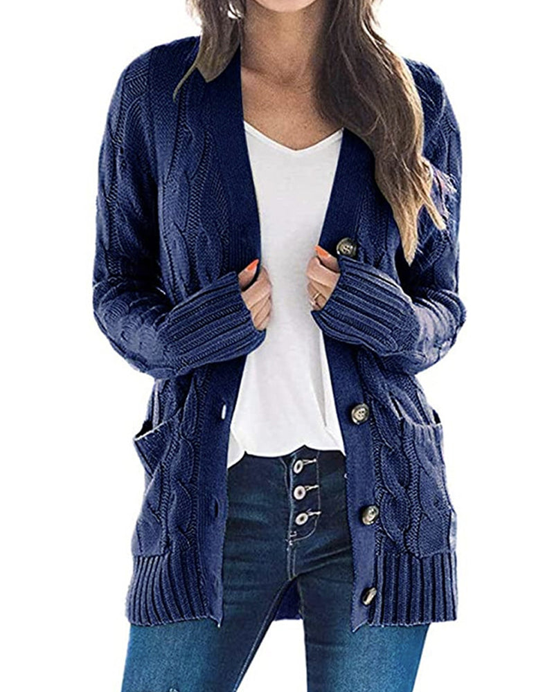 Fashion Casual Long Sleeve Sweater Jacket