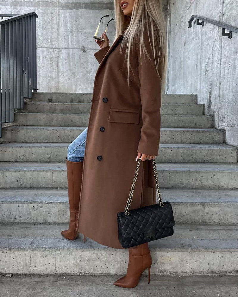 Solid Color Casual Fashionable Coat