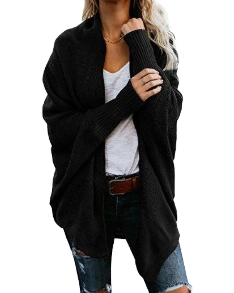 Casual Solid Color Knitted Cardigan