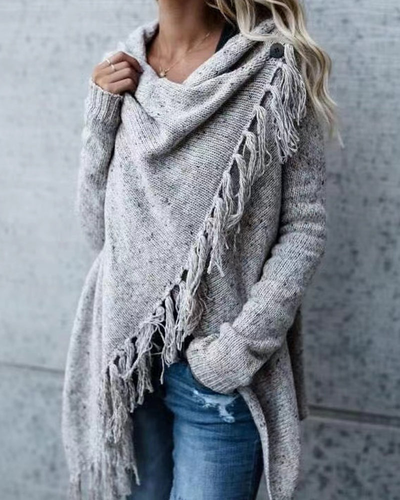 Fashion Fringe Knit Sweater Cardigan